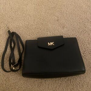 Michael Kors Black Leather Shoulder Bag